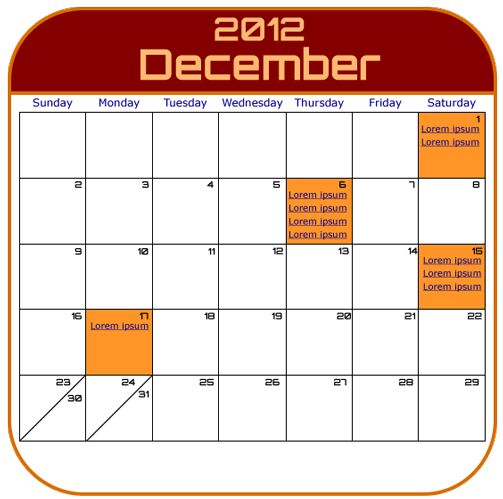 December Calendar